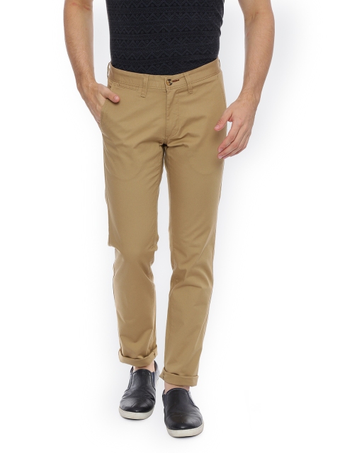 

Basics Men Khaki Slim Fit Solid Chinos