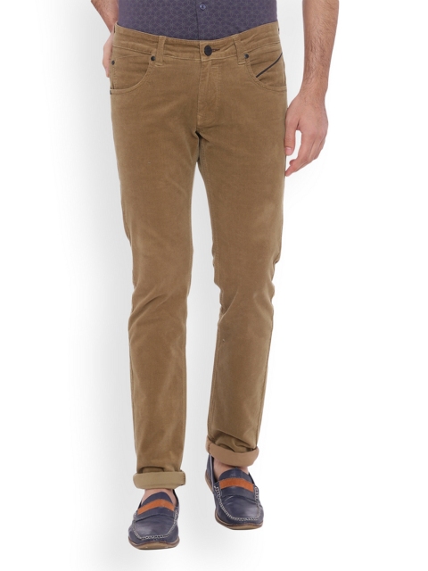 

Basics Men Brown Slim Fit Solid Chinos