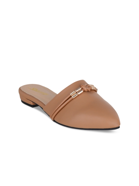 

Sherrif Shoes Women Tan Solid Synthetic Mules