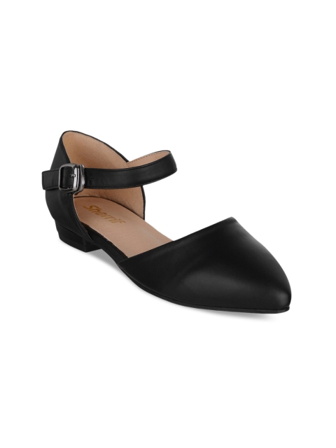 

Sherrif Shoes Women Black Solid Synthetic Ballerinas