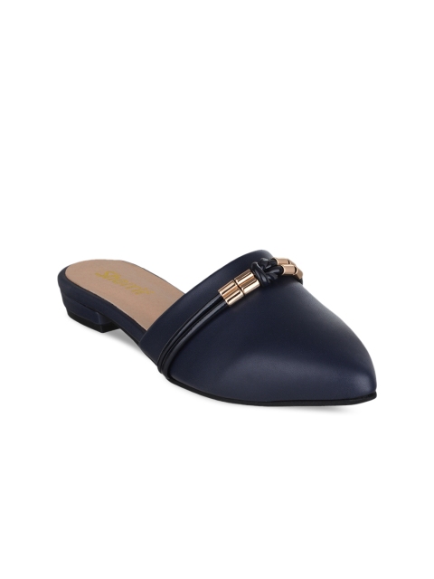 

Sherrif Shoes Women Navy Blue Solid Synthetic Mules