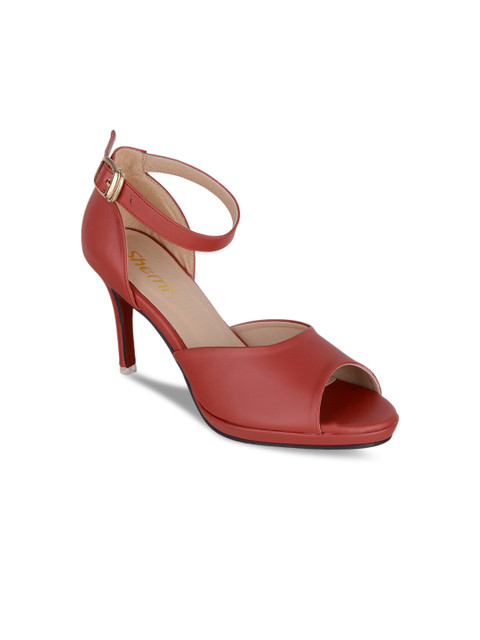 

Sherrif Shoes Women Red Solid Peep Toes