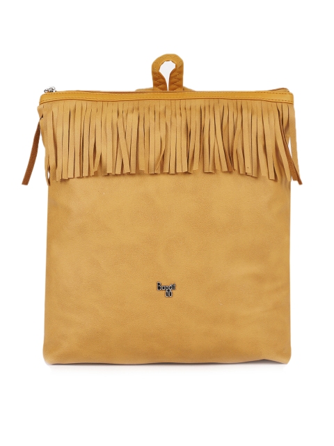 

Baggit Women Yellow Tasselled Backpack