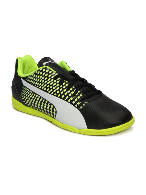 

Puma Men Black & Green Adreno III IT Football Shoes