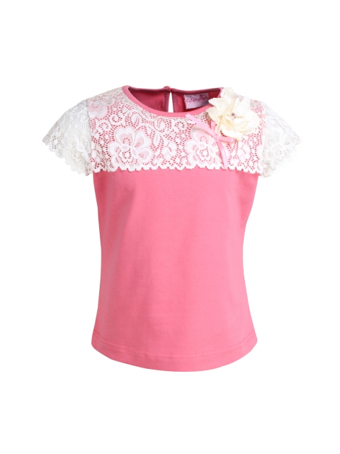 

CUTECUMBER Girls Pink Solid Top