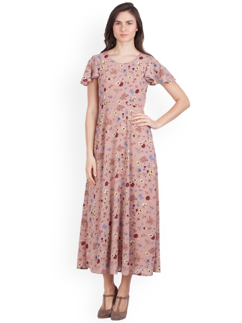 

Zink London Women Pink Printed Maxi Dress