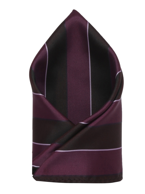 

Alvaro Castagnino Men's Black & Burgundy Colourblocked Pocket Square