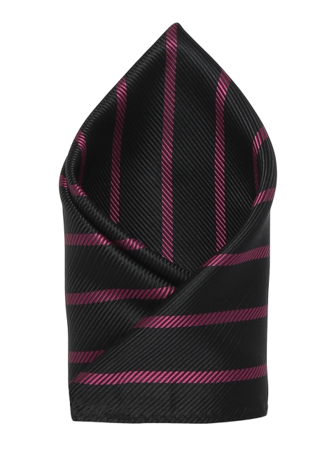 

Alvaro Castagnino Men's Black & Purple Striped Pocket Square