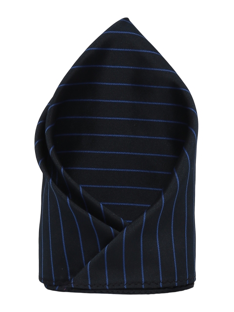 

Alvaro Castagnino Men's Black & Blue Striped Pocket Square