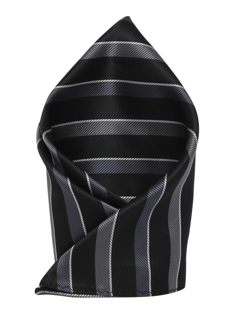 

Alvaro Castagnino Men's Black & Grey Colourblocked Pocket Square