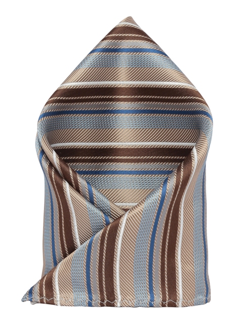 

Alvaro Castagnino Men's Brown Striped Pocket Square