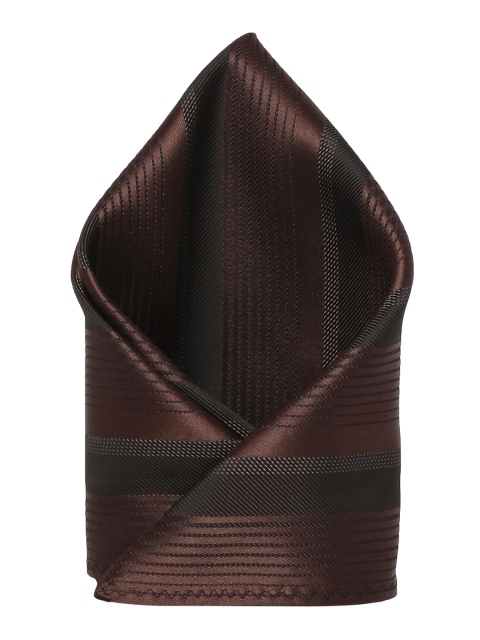 

Alvaro Castagnino Men's Brown Striped Pocket Square