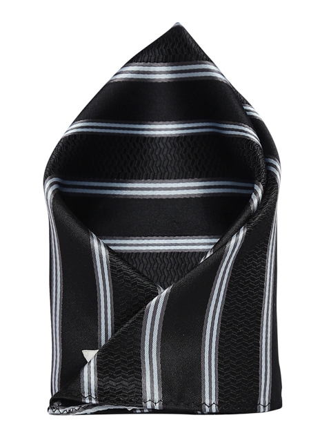 

Alvaro Castagnino Men's Black & Grey Printed Pocket Square