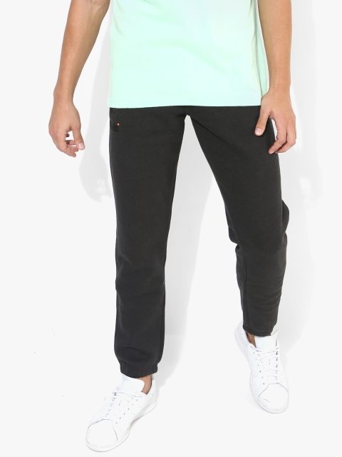 

Superdry Men Black Solid Straight Fit Urban Joggers