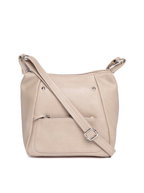 

Mast & Harbour Beige Solid Sling Bag