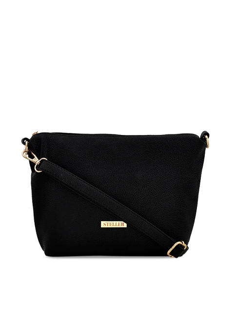 

STELLER Women Black Solid Sling Bag