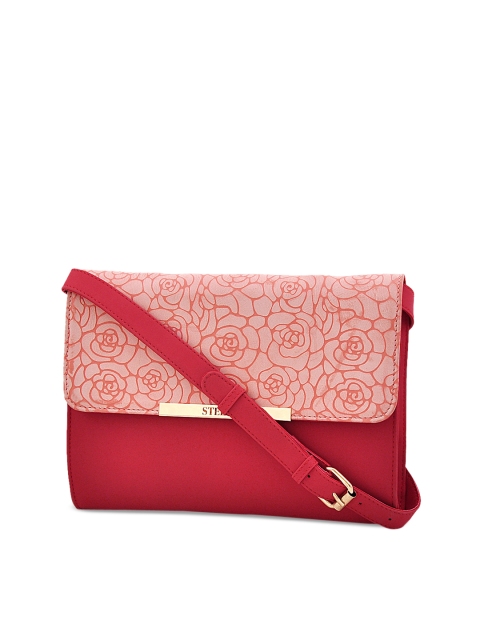 

STELLER Red & Pink Printed Sling Bag