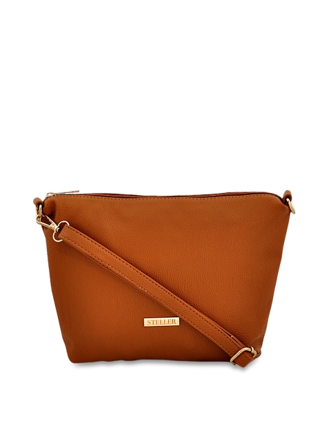 

STELLER Women Tan Solid Sling Bag