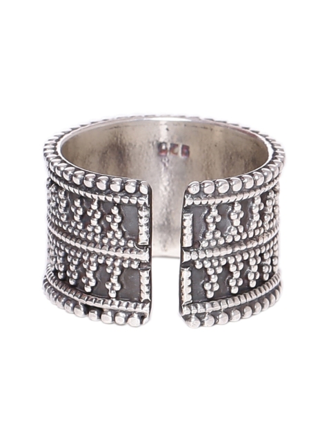

ADORN by Nikita Ladiwala Sterling Silver Geometric Design Beaded Ring