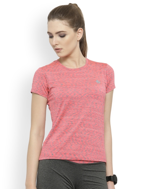 

BUKKUM Women Coral Printed Round Neck T-shirt