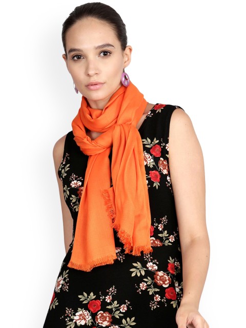 

FabSeasons Orange Solid Scarf