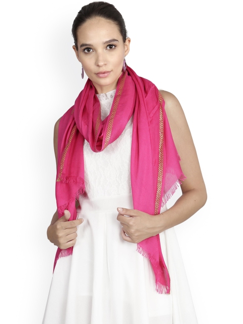 

FabSeasons Pink Solid Scarf