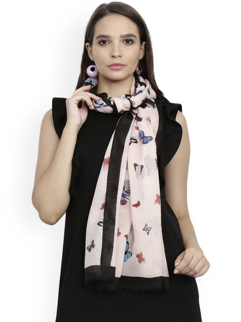 

FabSeasons Women Peach-Coloured Printed Scarf