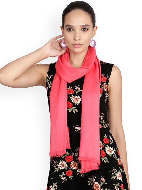 

FabSeasons Pink Solid Scarf