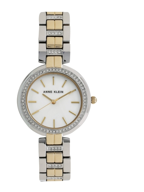 

ANNE KLEIN Women White & Silver-Toned Analogue Watch AK2969MPTT