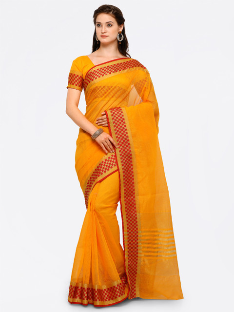 

Saree mall Yellow Woven Design Art Silk Saree