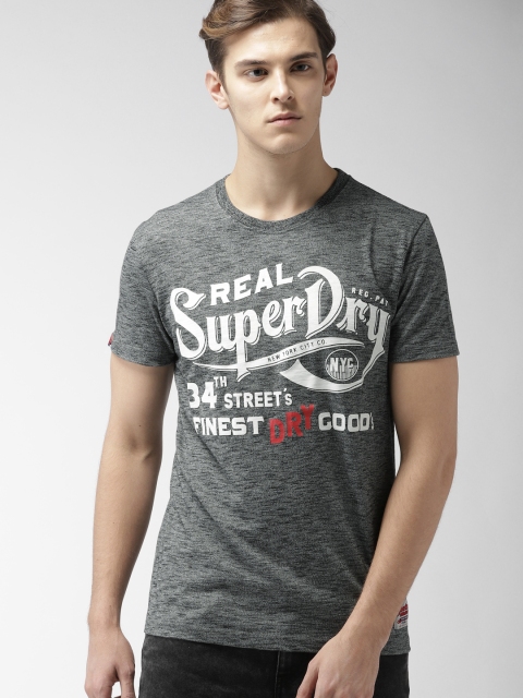 

Superdry Men Grey Printed Round Neck T-shirt