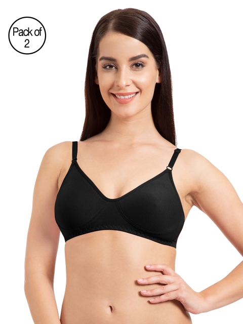 

Tweens Women Black Pack of 2 Non-Padded Seamless Everyday Bras TW290