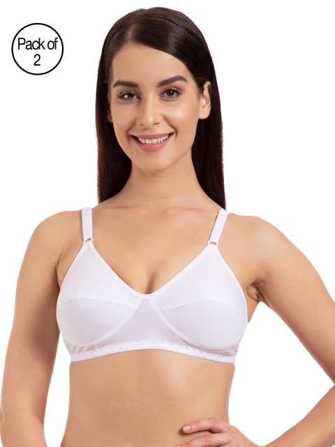 

Tweens White Solid Pack of 2 Non-Wired Non Padded Everyday Bras TW292