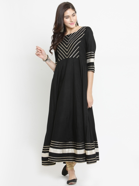 

Varanga Women Black Yoke Design Anarkali Kurta