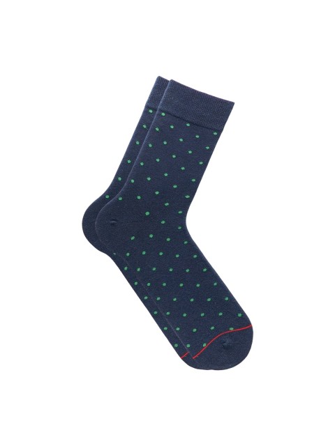 

Soxytoes Men Navy Blue Patterned Socks