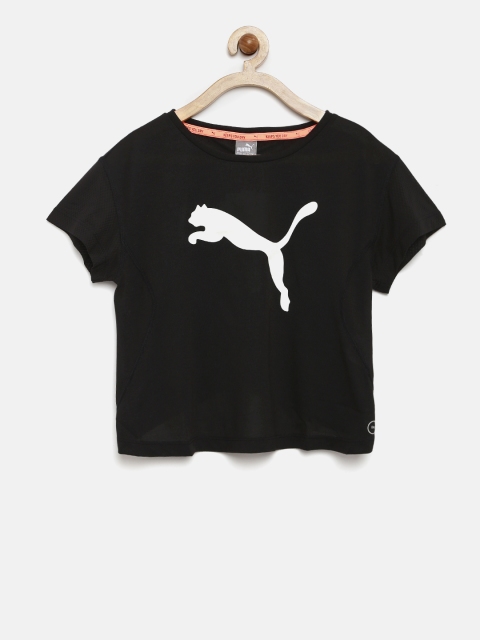 

Puma Girls Black Printed Boxy Top
