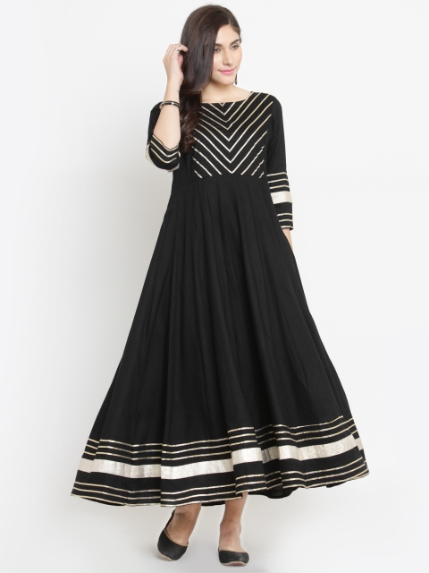 

Varanga Women Black Solid Maxi Dress