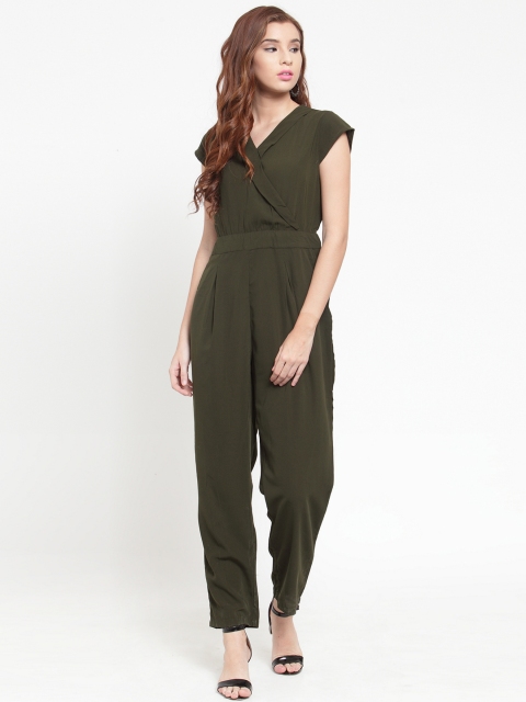 

Martini Olive Green Cap Sleeve Jumpsuit