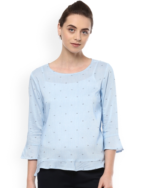

People Women Blue Striped Top
