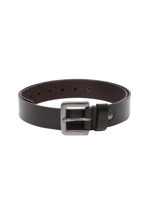 

SPYKAR Men Brown Solid Genuine Leather Belt