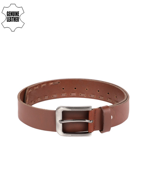 

SPYKAR Men Brown Solid Leather Belt