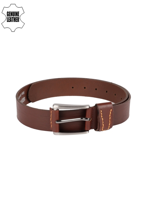 

SPYKAR Men Brown Solid Genuine Leather Belt