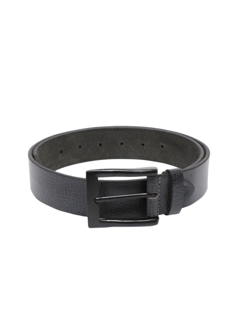 

SPYKAR Men Black Genuine Leather Textured Belt