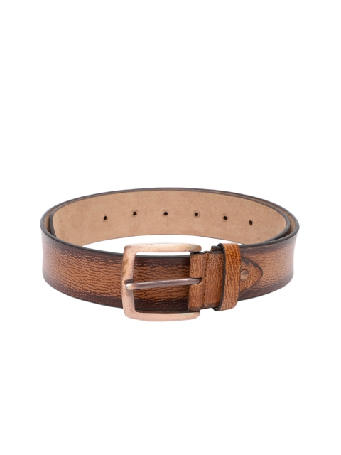 

SPYKAR Men Brown Genuine Leather Textured Belt