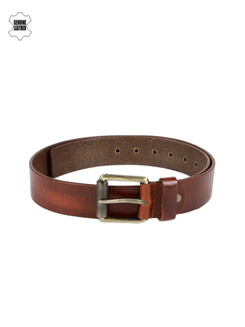 

SPYKAR Men Brown Textured Genuine Leather Belt