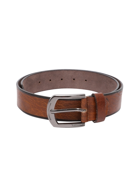 

SPYKAR Men Brown Genuine Leather Textured Belt
