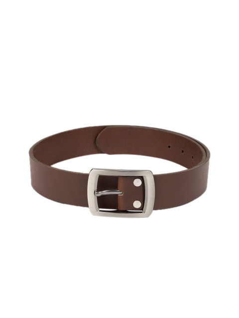 

SPYKAR Men Brown Solid Leather Belt