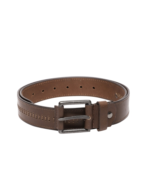 

SPYKAR Men Brown Genuine Leather Textured Belt