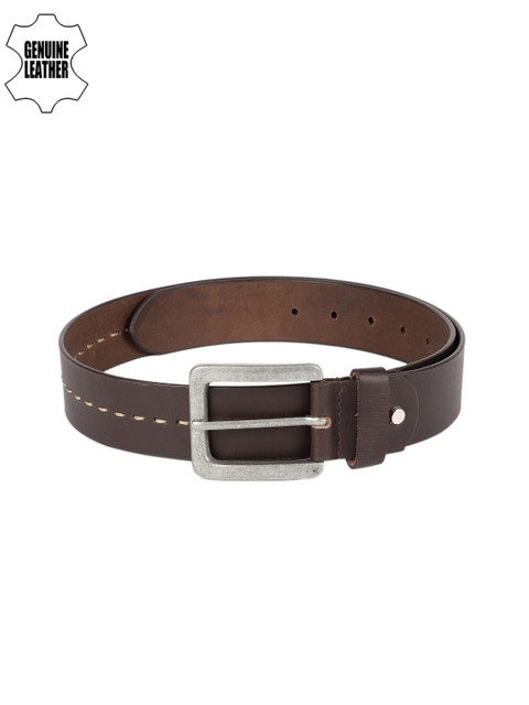 

SPYKAR Men Brown Woven Design Genuine Leather Belt