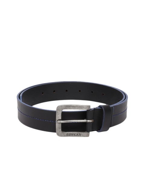 

SPYKAR Men Black Solid Leather Belt